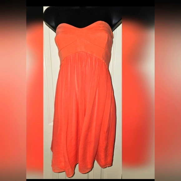 Diane Von Furstenberg Orange Strapless Sundress - Picture 1 of 11